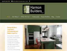 Tablet Screenshot of harmonbuilders.com